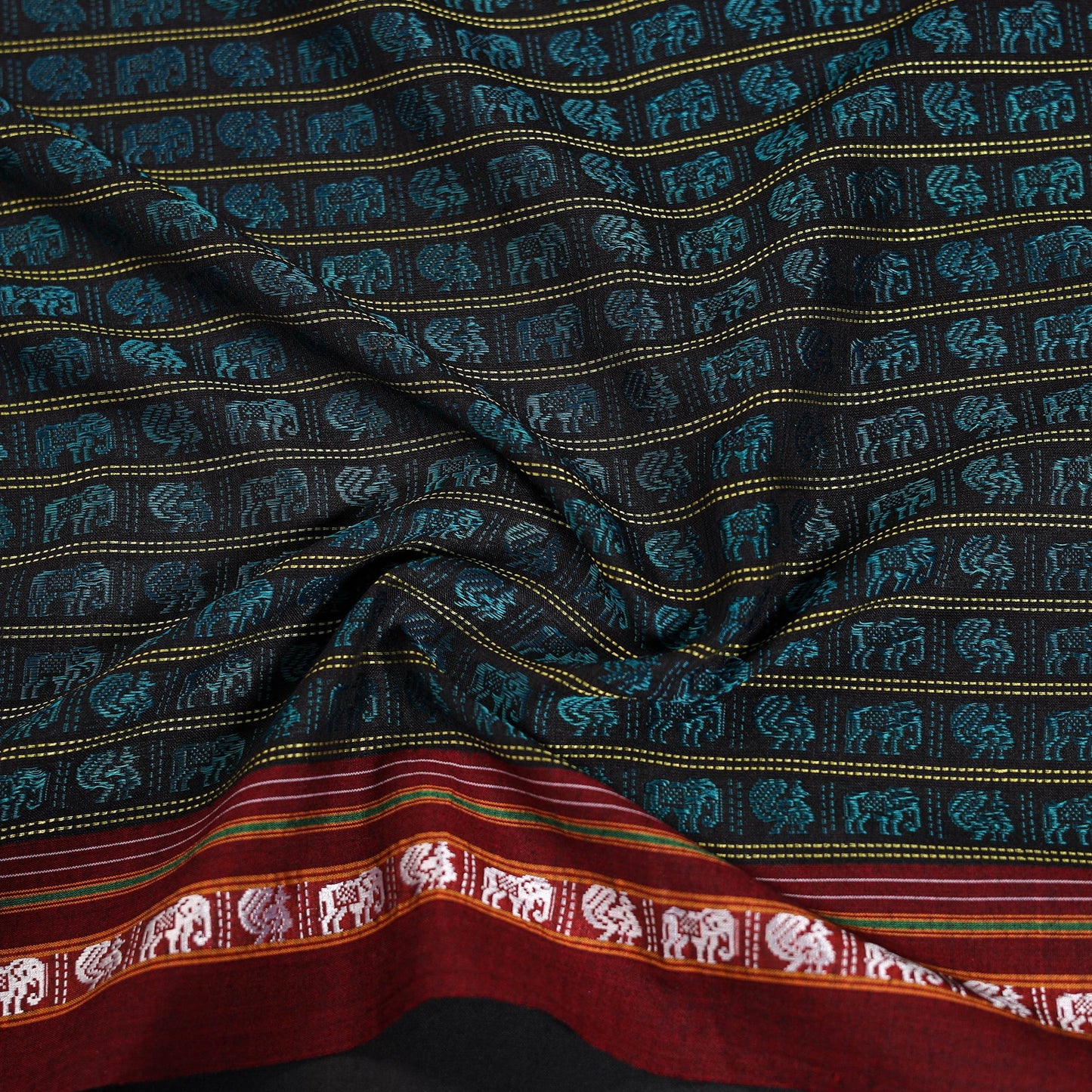 Khun weave cotton blouse piece 20 - handcrafted