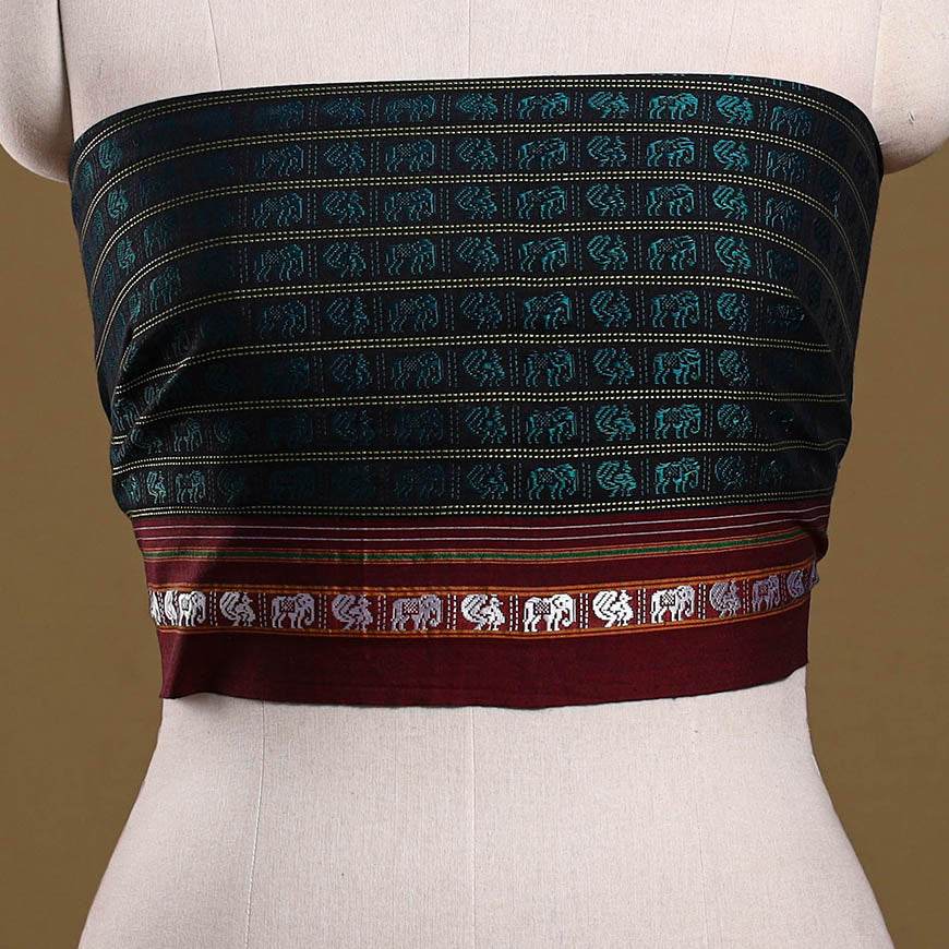 Khun weave cotton blouse piece 20 - handcrafted