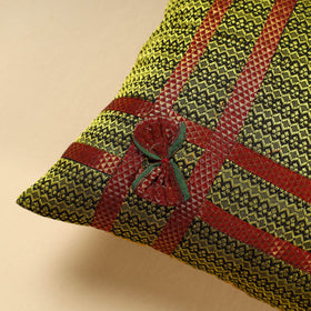 Green - Khun Weave Cotton Cushion Cover (16 x 16 in)