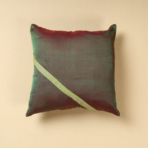  Green Khun Weave Cotton Cushion Cover (16 x 16 in)