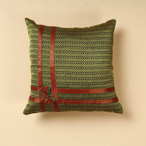Green - Khun Weave Cotton Cushion Cover (16 x 16 in)
