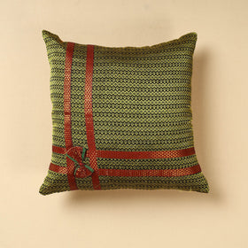 Green - Khun Weave Cotton Cushion Cover (16 x 16 in)