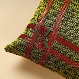 Green - Khun Weave Cotton Cushion Cover (16 x 16 in)