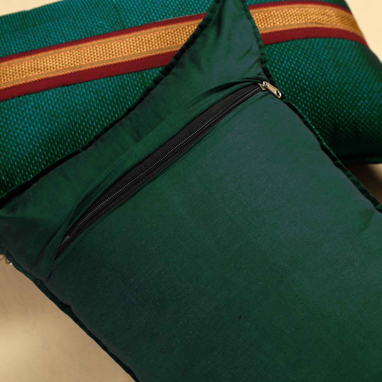 Green - Khun Weave Cotton Pillow Covers (Set of 2)