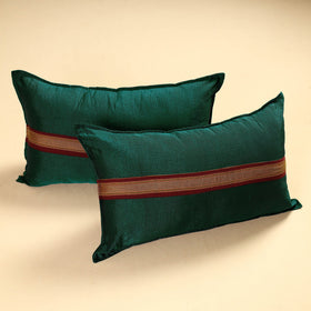 Green - Khun Weave Cotton Pillow Covers (Set of 2)