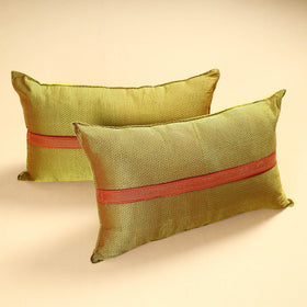 Green - Khun Weave Cotton Pillow Covers
