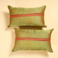 Green - Khun Weave Cotton Pillow Covers