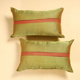 Green - Khun Weave Cotton Pillow Covers