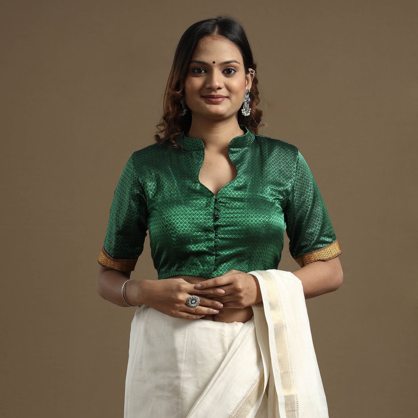 Buy Khun Weave Handloom Cottton Stitched Blouse Online at iTokri.com