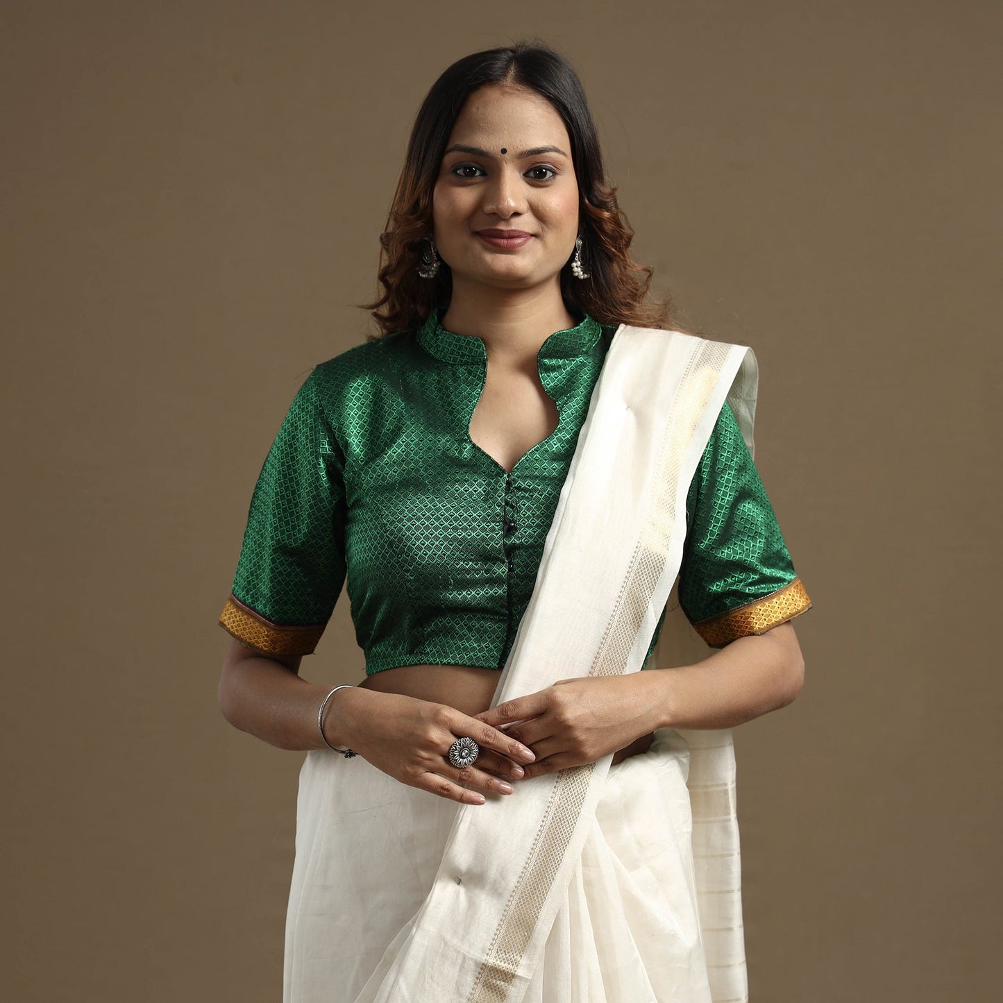Buy Khun Weave Handloom Cottton Stitched Blouse Online at iTokri.com
