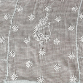 Kota doria chanderi semi stitched chikankari hand