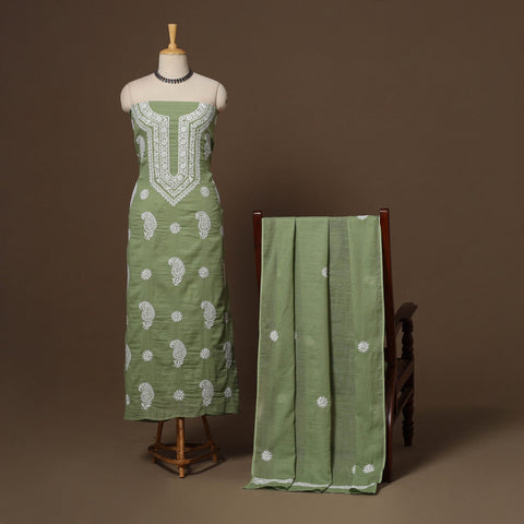 Kota doria cotton chikankari hand embroidered 2pc