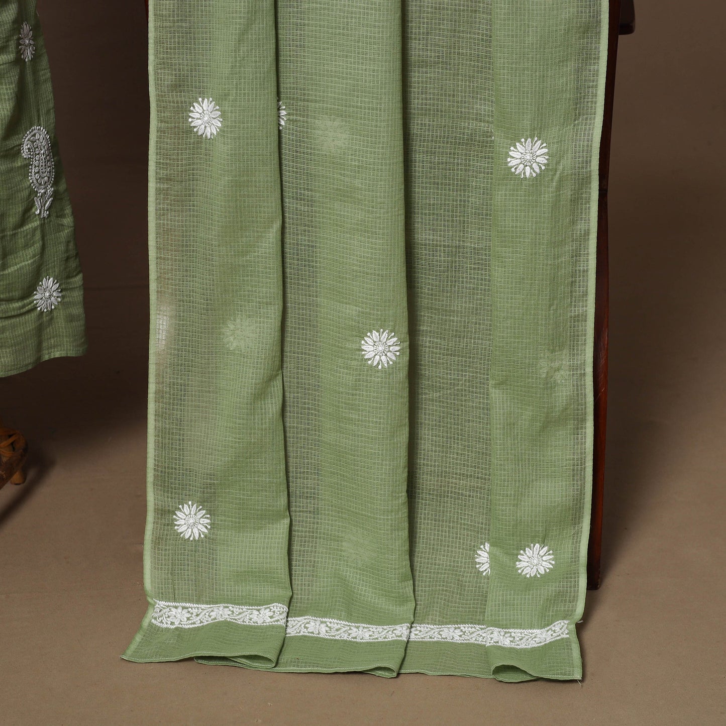 Kota doria cotton chikankari hand embroidered 2pc
