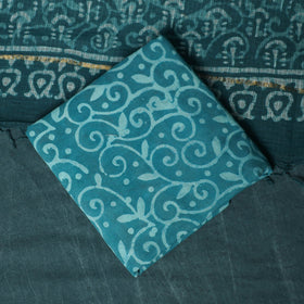 Kota doria cotton hand block batik print 3pc unstitched
