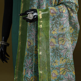 Kota doria cotton hand block print sanganeri floral dupatta