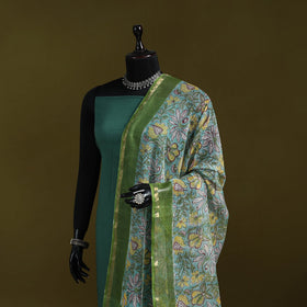 Kota doria cotton hand block print sanganeri floral dupatta