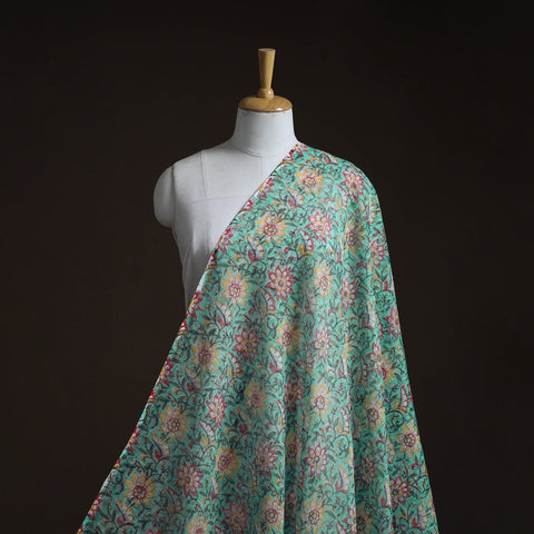 Kota doria cotton hand block sanganeri print fabric 07