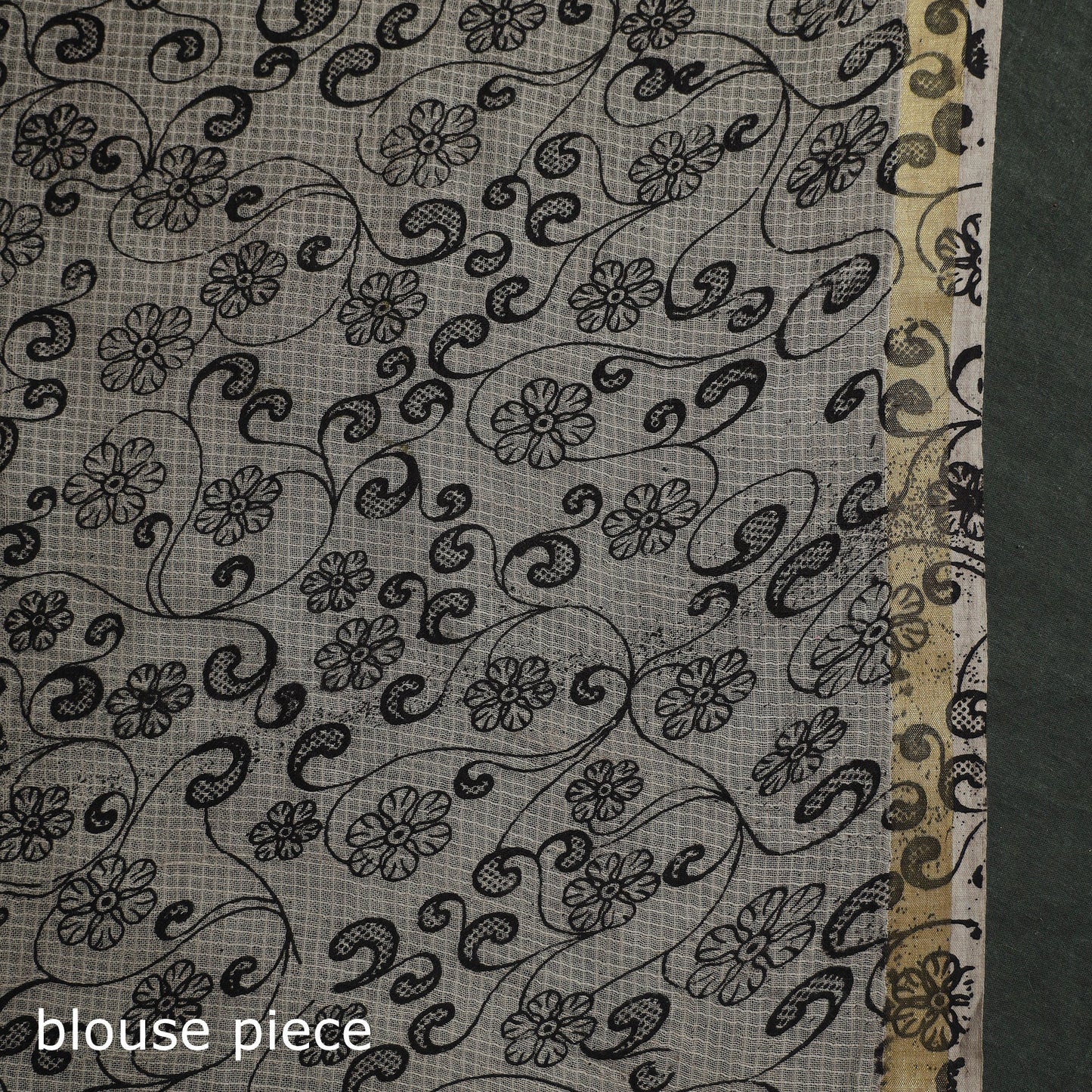Kota doria cotton printed kalamkari saree 07 - handcrafted