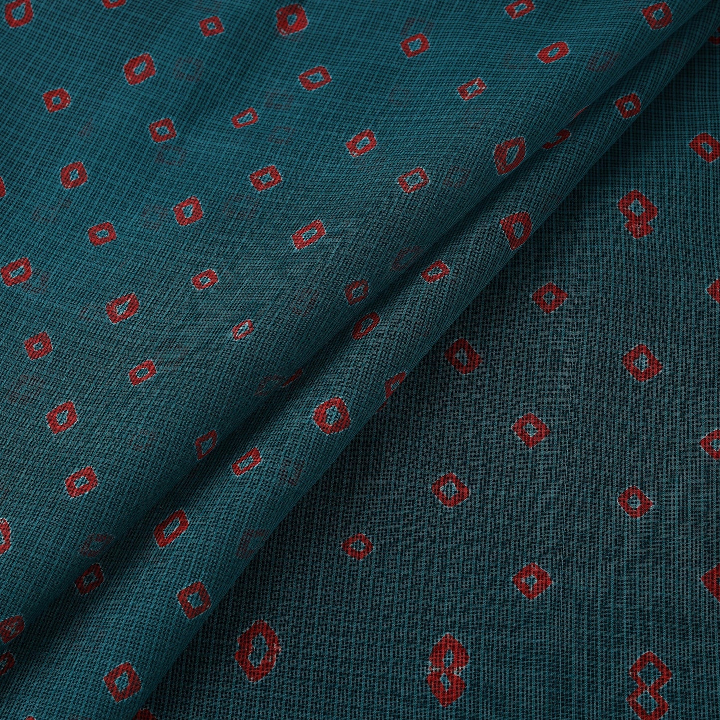 Kota doria cotton tie-dye bandhani fabric 02 - handcrafted