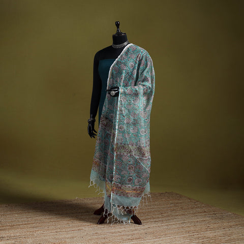 Kota doria silk cotton sanganeri floral dupatta 62