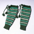  Green Kumaun Hand Knitted Woolen Leg Warmer