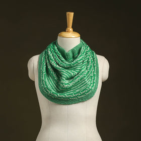 Green - kumaun hand knitted woollen cowl 19 - handcrafted