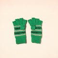 Green Kumaun Hand Knitted Woollen Hand Gloves (Adult)