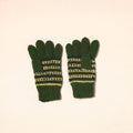 Green Kumaun Hand Knitted Woollen Hand Gloves (Adult)