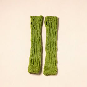 Green Kumaun Hand Knitted Woollen Hand Warmer