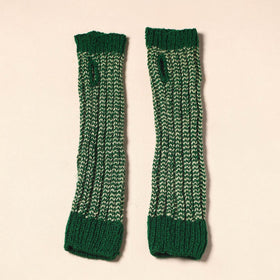 Green Kumaun Hand Knitted Woollen Hand Warmer