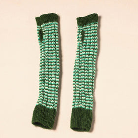 Green Kumaun Hand Knitted Woollen Hand Warmer