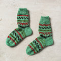  Green Kumaun Hand Knitted Woolen Socks - Kids