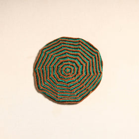 Green - kumaun hand knitted woollen beret cap 38