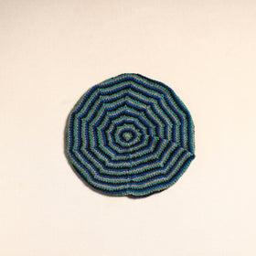 Green - kumaun hand knitted woollen beret cap 49