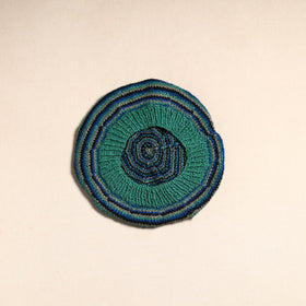 Green - kumaun hand knitted woollen beret cap 49