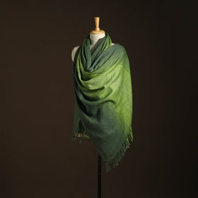 Green - kumaun handwoven merino wool shawl for women 71