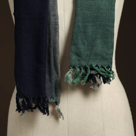 Green - kumaun handwoven merino wool stole 93 - handcrafted