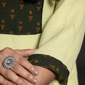 Green Kumaun Handwoven Straight Merino Woolen Kurta for Women