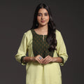 Green Kumaun Handwoven Straight Merino Woolen Kurta for Women
