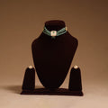 Kundan work choker necklace set 50 - handcrafted