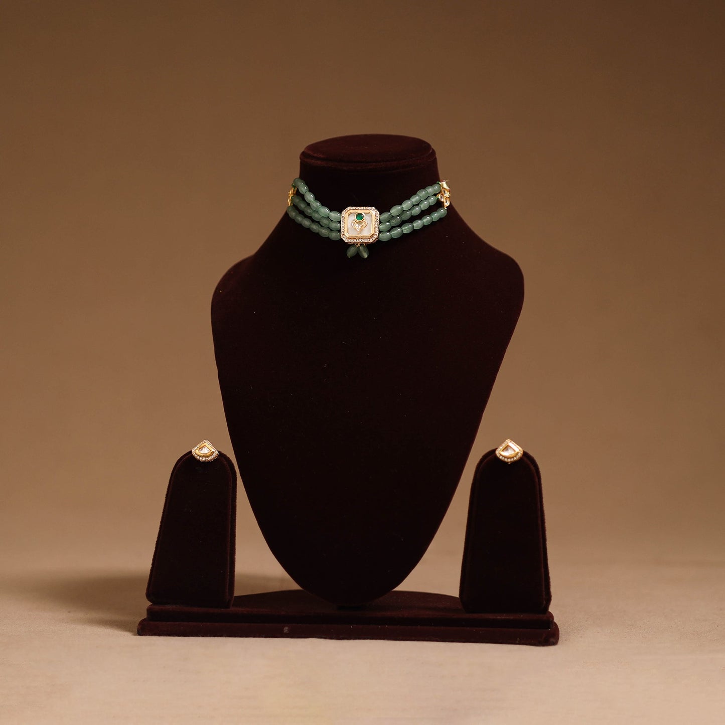 Kundan work choker necklace set 50 - handcrafted