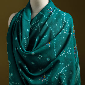 Green - kutch bandhani handwoven neran hand embroidery