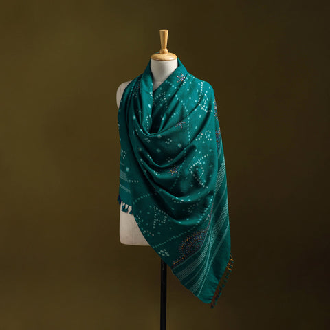 Green - kutch bandhani handwoven neran hand embroidery