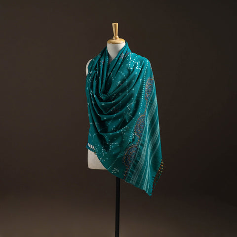 Green - kutch bandhani handwoven neran hand embroidery