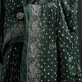 Kutch bandhani tie-dye cotton saree 23 - handcrafted