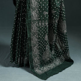 Kutch bandhani tie-dye cotton saree 23 - handcrafted
