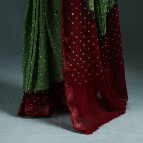 Kutch bandhani tie-dye cotton saree with blouse piece 07