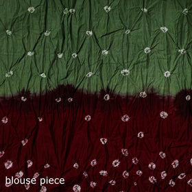 Kutch bandhani tie-dye cotton saree with blouse piece 07