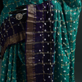 Kutch bandhani tie-dye cotton saree with blouse piece 16