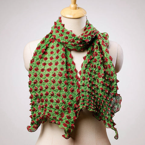  Green Kutch Bandhani Tie-Dye Cotton Stole 